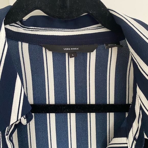 Veromoda Stripped button up dress - Picture 2 of 2